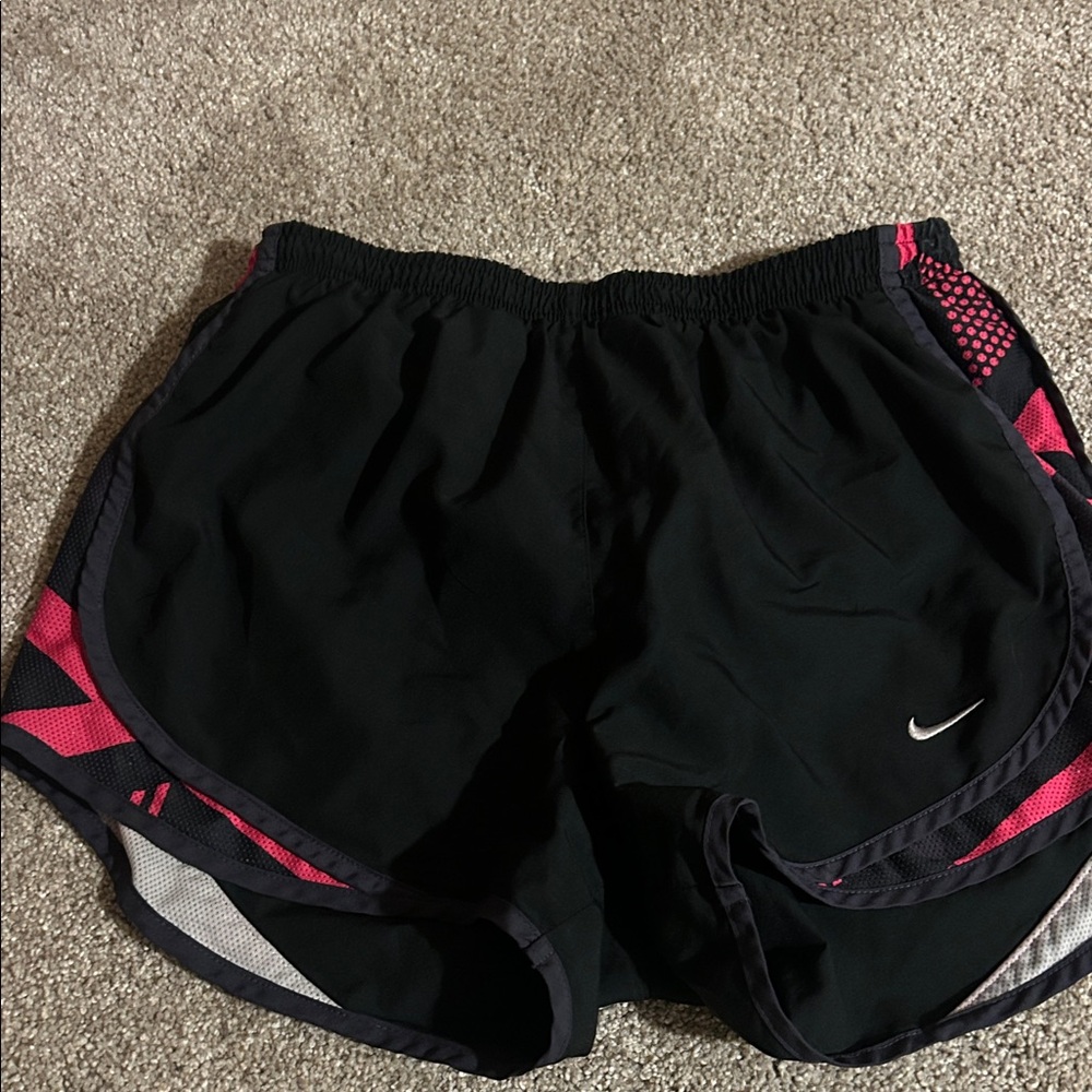 Nike Women's Athletic Shorts Black with Pink Accents